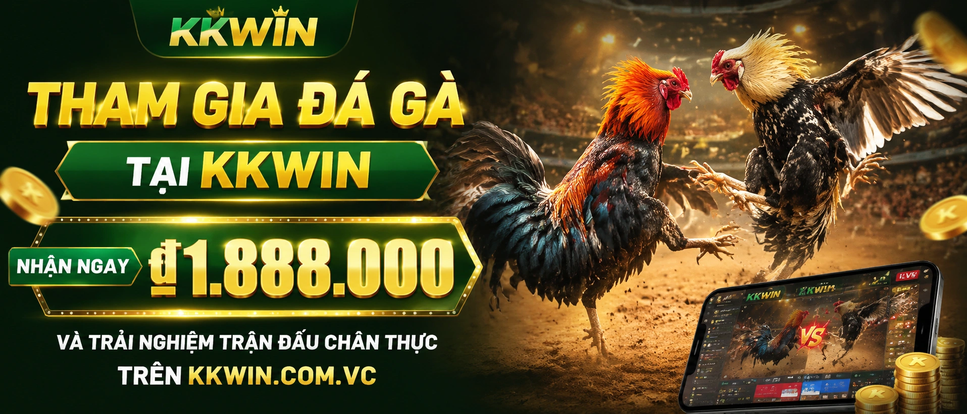 Trải nghiệm Đá Gà trên mobile tại KKWIN