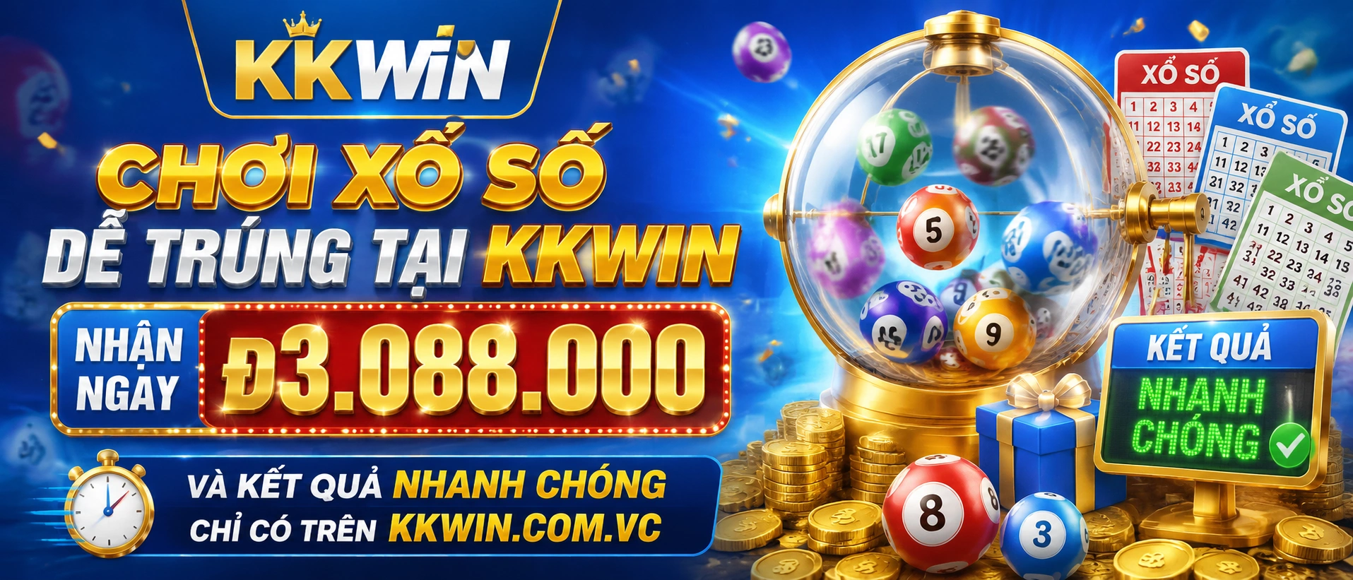 Bộ ba khu vực xổ số XSMB XSMN XSMT trên giao diện KKWIN